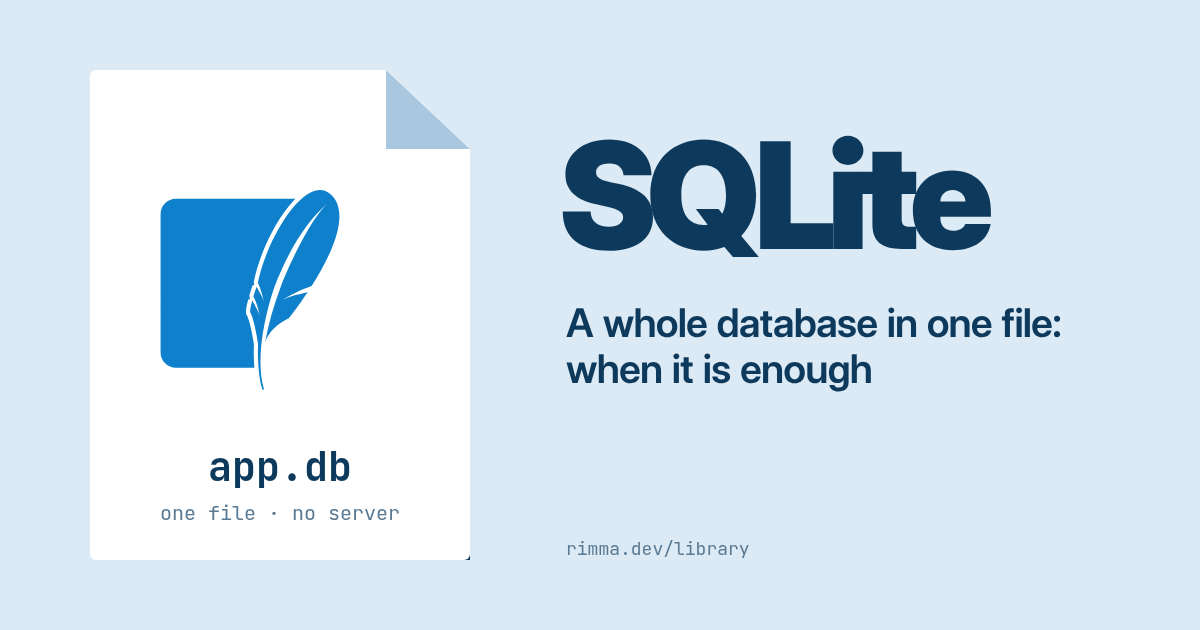 SQLite: один лист с именем файла app.db — целая база в одном файле